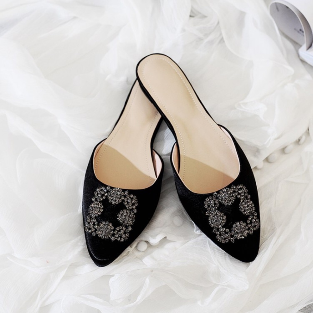 Designer Style Satin Mules